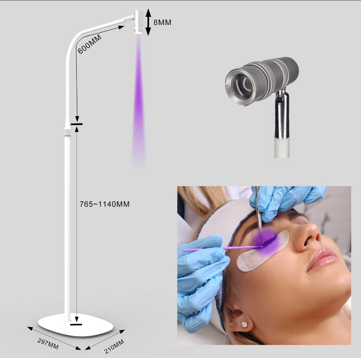 UV LED lamp til vipper extensions